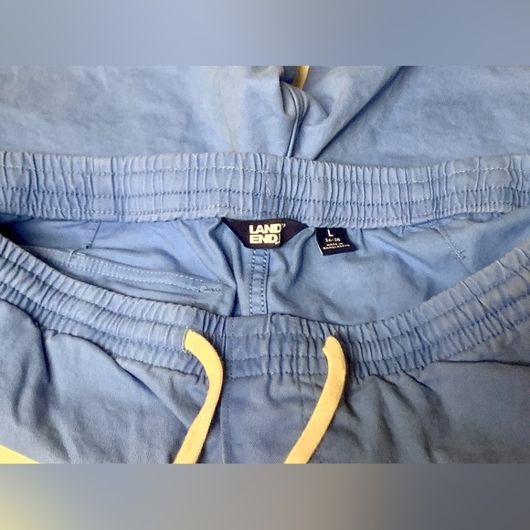 Men’s Large (36-38) LANDS END Light Blue Elastic Drawstring No Fly Shorts - Picture 12 of 14